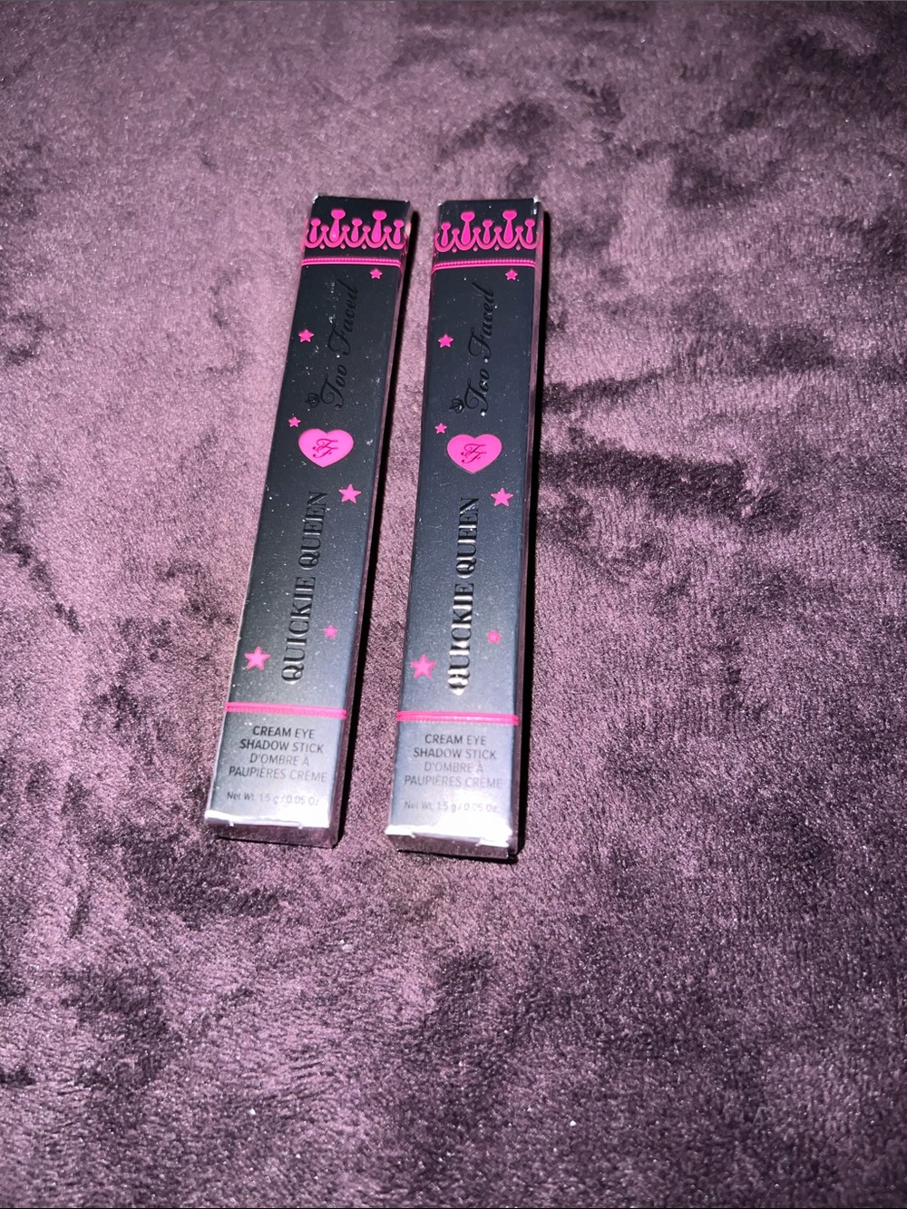 Too Faced Quickie Glitz Cream Eye Shadow Stick Bundle love stone/lilac lust